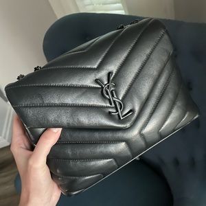 Ysl loulou matelasse calf skin flap top shoulder bag small